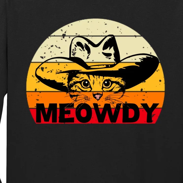 Meowdy Cat Lover Tall Long Sleeve T-Shirt