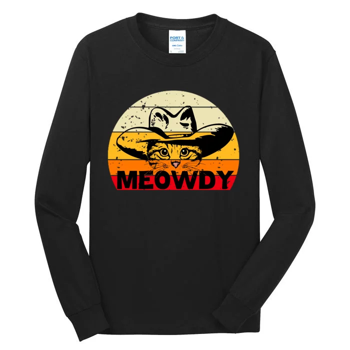 Meowdy Cat Lover Tall Long Sleeve T-Shirt