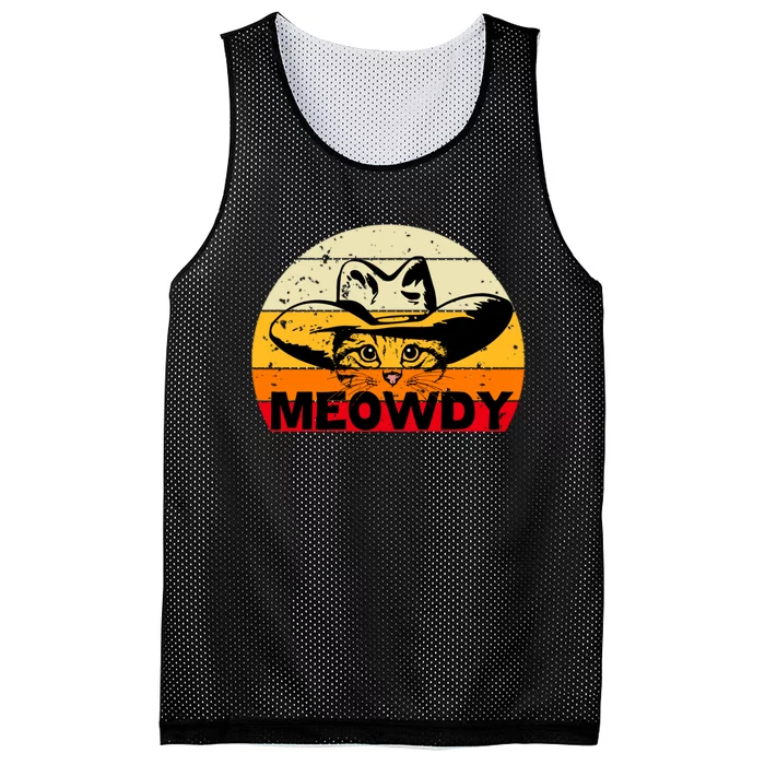 Meowdy Cat Lover Mesh Reversible Basketball Jersey Tank