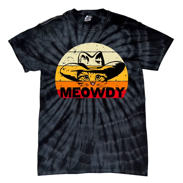 Meowdy Cat Lover Tie-Dye T-Shirt