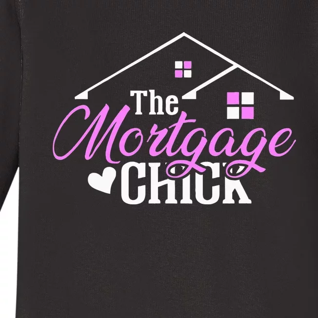 Mortgage Chick Loan Officer Baby Long Sleeve Bodysuit