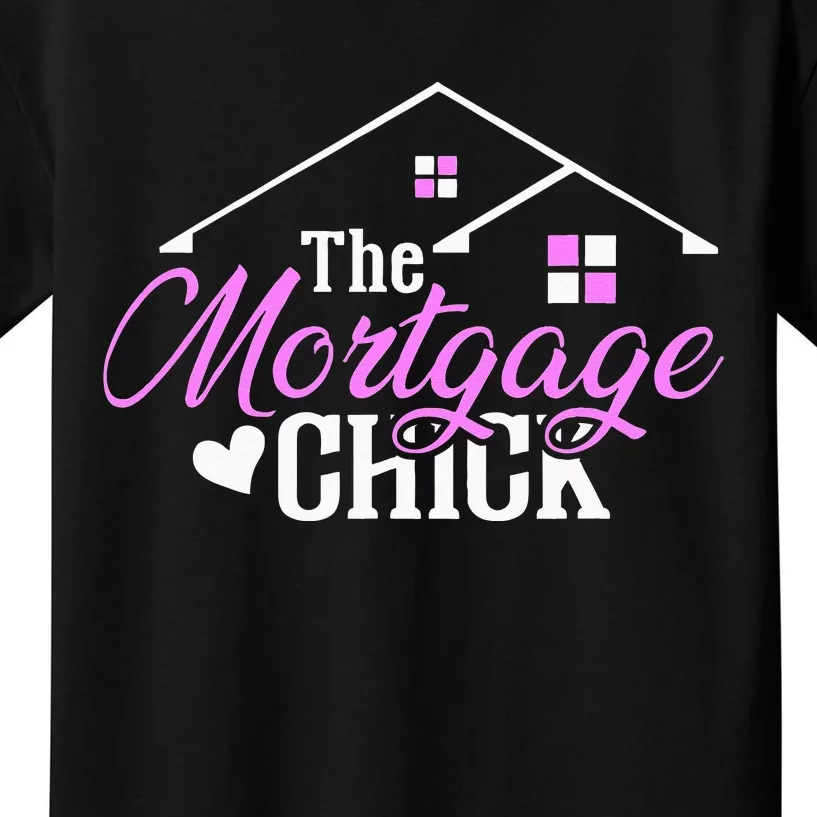 Mortgage Chick Loan Officer Kids T-Shirt