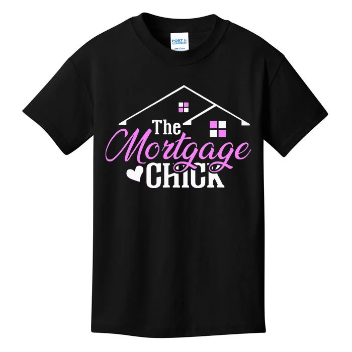 Mortgage Chick Loan Officer Kids T-Shirt