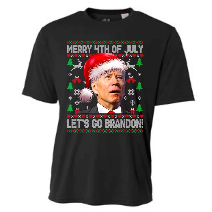 Merry Christmas LetS Go Branson Brandon Ugly Style Great Gift Cooling Performance Crew T-Shirt