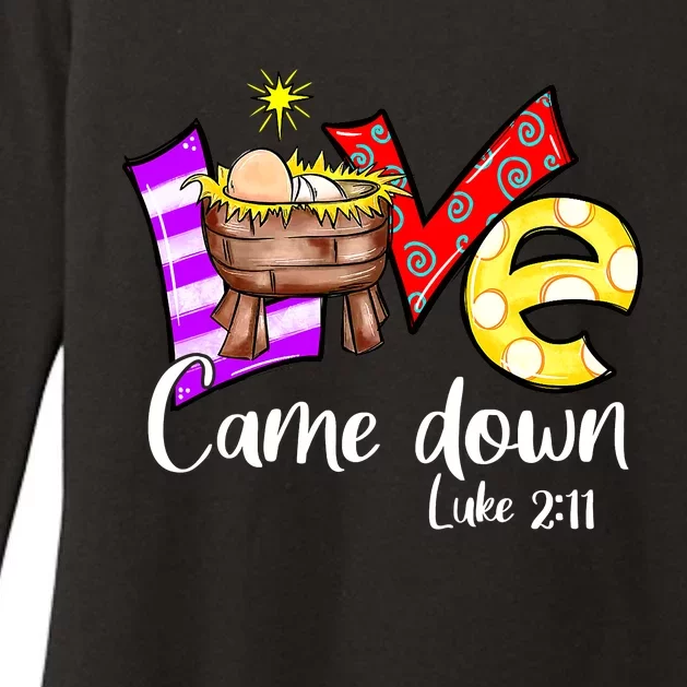 Merry Christmas Love Came Down Luke-211 Thanksgiving Jesus Womens CVC Long Sleeve Shirt