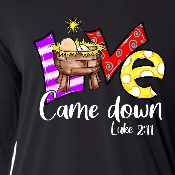 Merry Christmas Love Came Down Luke-211 Thanksgiving Jesus Cooling Performance Long Sleeve Crew