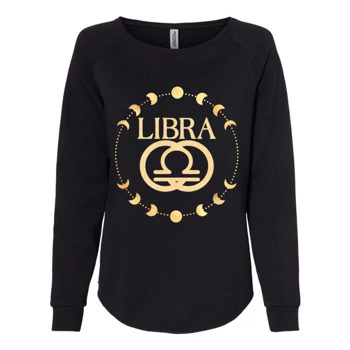 Moon Cycle Libra Zodiac Funny Gift Womens California Wash Sweatshirt