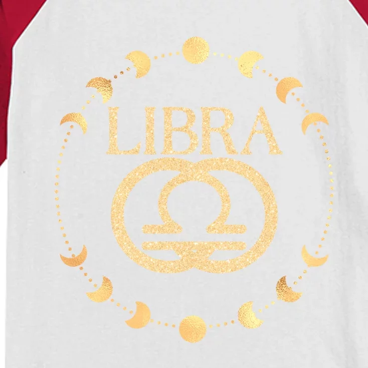 Moon Cycle Libra Zodiac Funny Gift Kids Colorblock Raglan Jersey