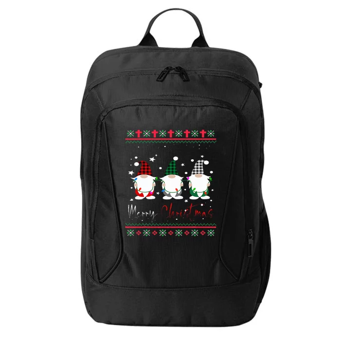 Merry Christmas Leopard Buffalo Red Plaid City Backpack