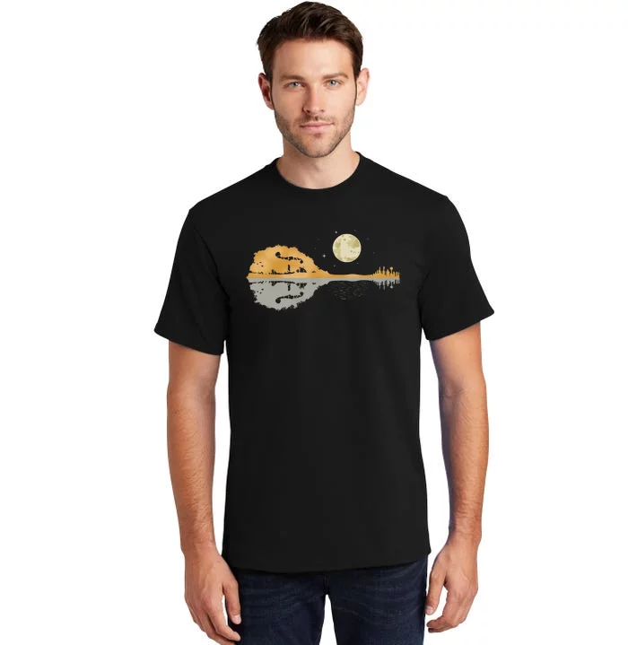 Mandolin Country Music Moon Bluegrass Tall T-Shirt