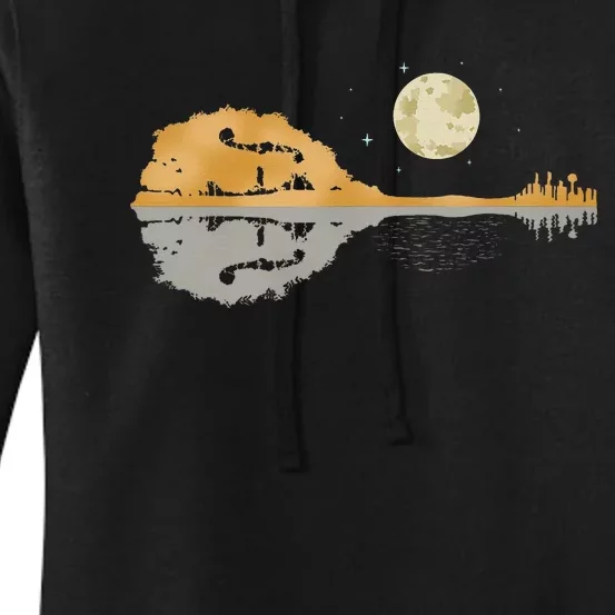 Mandolin Country Music Moon Bluegrass Women's Pullover Hoodie