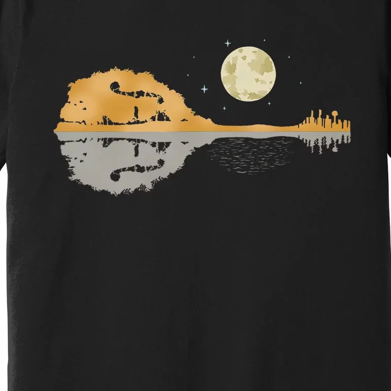 Mandolin Country Music Moon Bluegrass Premium T-Shirt