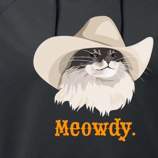 Meowdy Cat Meme Performance Fleece Hoodie