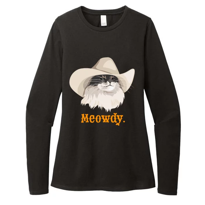 Meowdy Cat Meme Womens CVC Long Sleeve Shirt