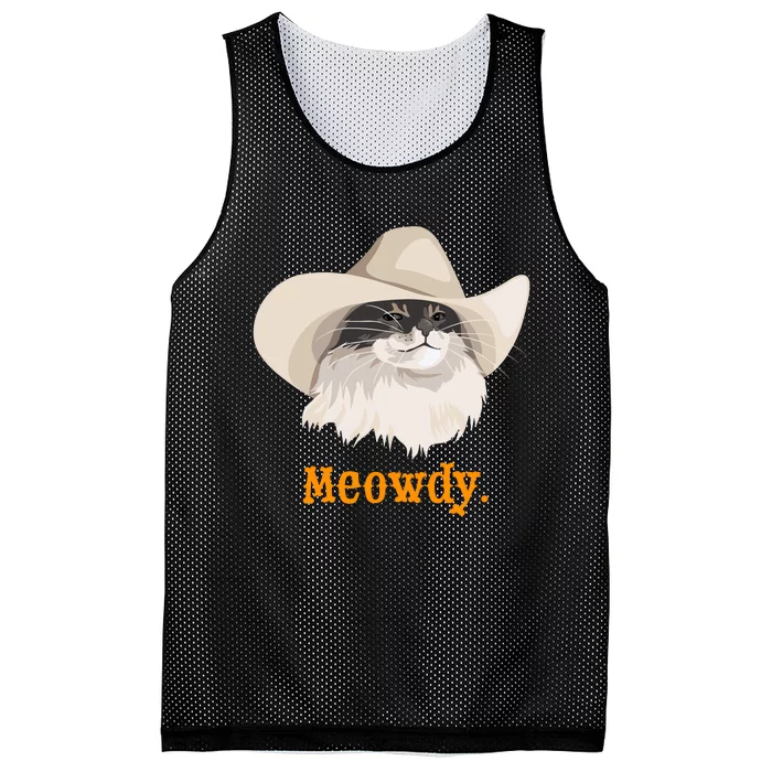 Meowdy Cat Meme Mesh Reversible Basketball Jersey Tank