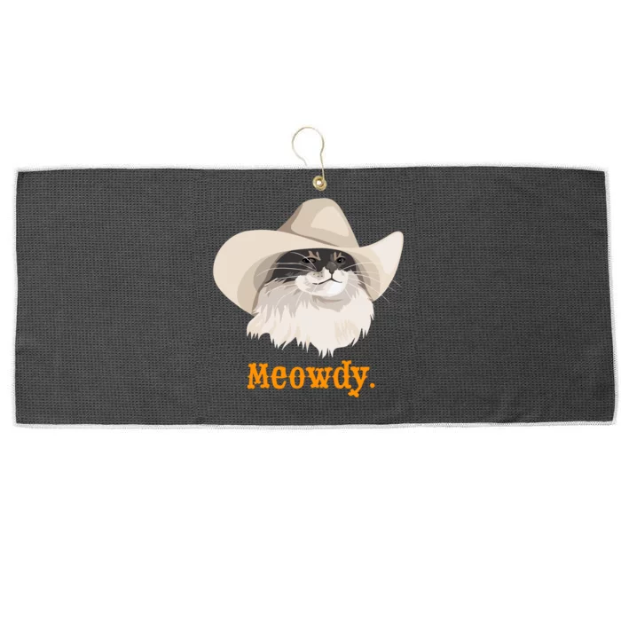 Meowdy Cat Meme Large Microfiber Waffle Golf Towel