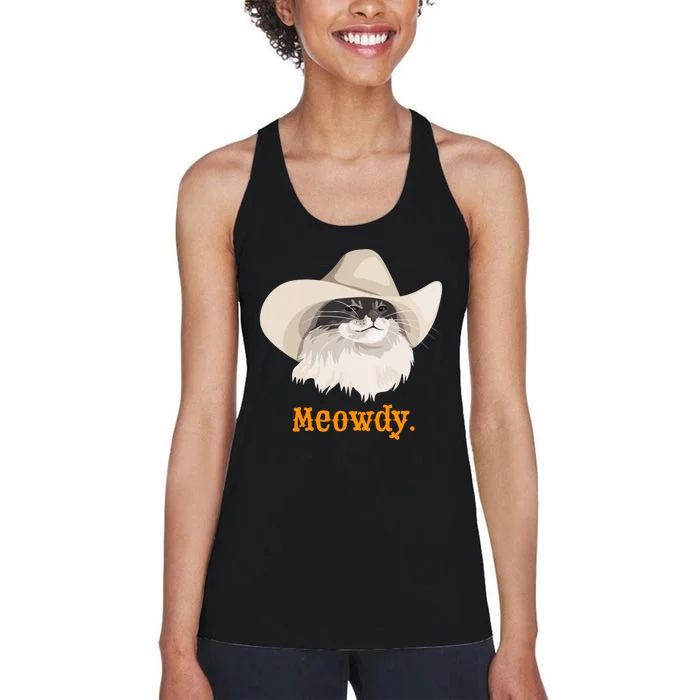 Meowdy Cat Meme Women's Racerback Tank