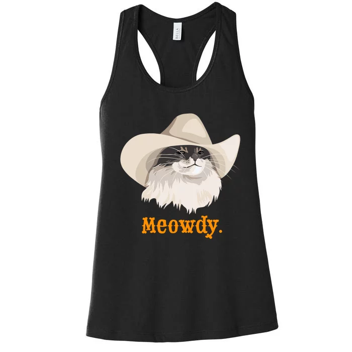 Meowdy Cat Meme Women's Racerback Tank