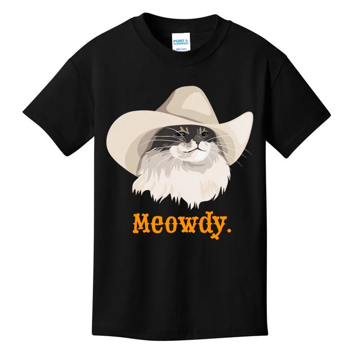 Meowdy Cat Meme Kids T-Shirt