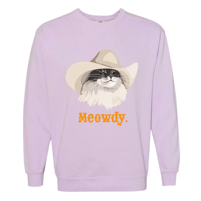 Meowdy Cat Meme Garment-Dyed Sweatshirt