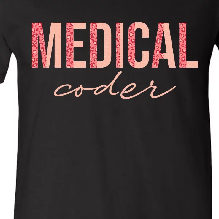 Medical Coder Medical Coding V-Neck T-Shirt