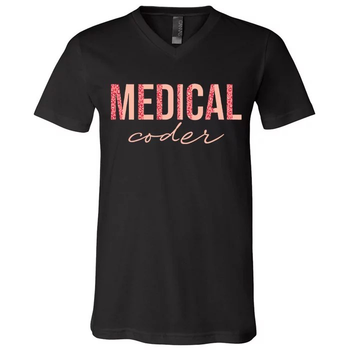 Medical Coder Medical Coding V-Neck T-Shirt