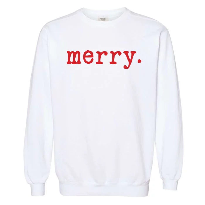 Merry Christmas Minimal Garment-Dyed Sweatshirt