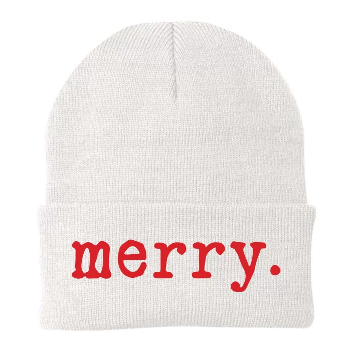 Merry Christmas Minimal Knit Cap Winter Beanie