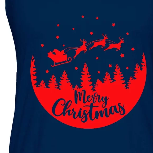 Merry Christmas Ladies Essential Flowy Tank