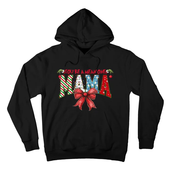 Merry Christmas Mama Coquette Bow Xmas Gift Hoodie