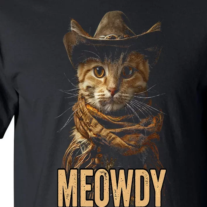 Meowdy Cat Meowdy Cowboy Cat Country Western Tall T-Shirt