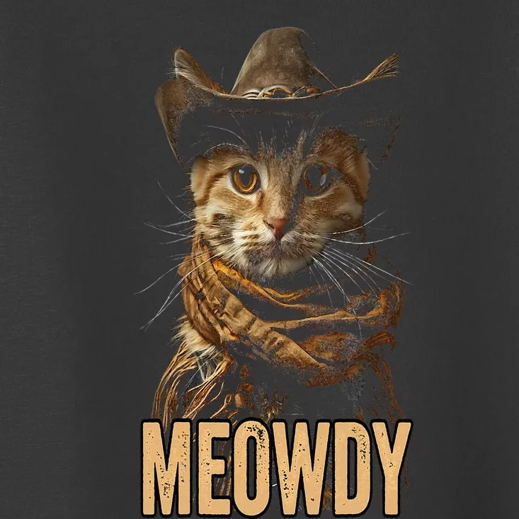 Meowdy Cat Meowdy Cowboy Cat Country Western Toddler T-Shirt