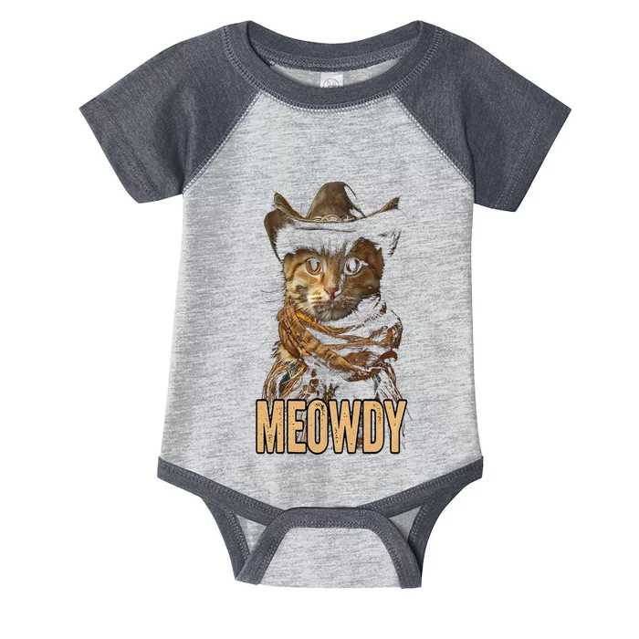 Meowdy Cat Meowdy Cowboy Cat Country Western Infant Baby Jersey Bodysuit