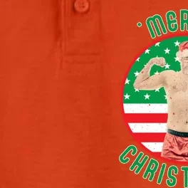 Merica Christmas Murica Usa America American Flag Santa Dad Great Gift Dry Zone Grid Performance Polo