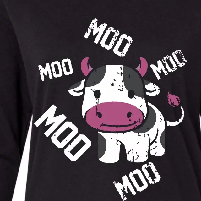 Moo Cow Womens Cotton Relaxed Long Sleeve T-Shirt