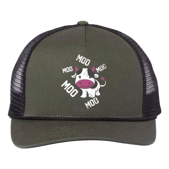 Moo Cow Retro Rope Trucker Hat Cap