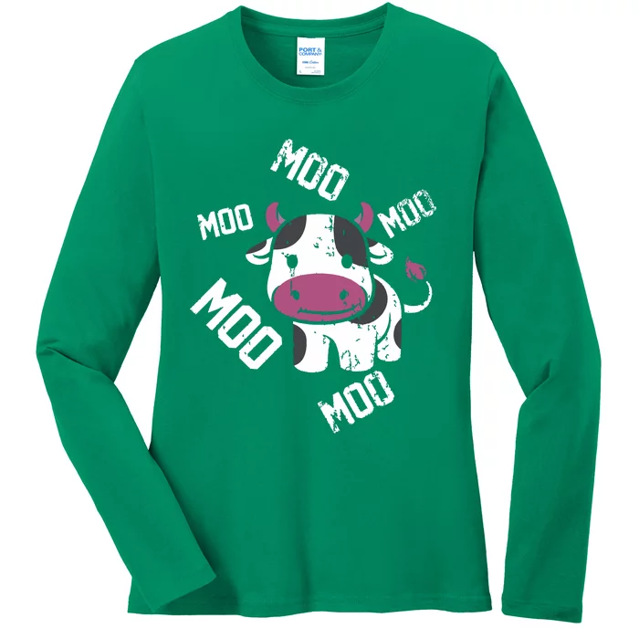 Moo Cow Ladies Long Sleeve Shirt