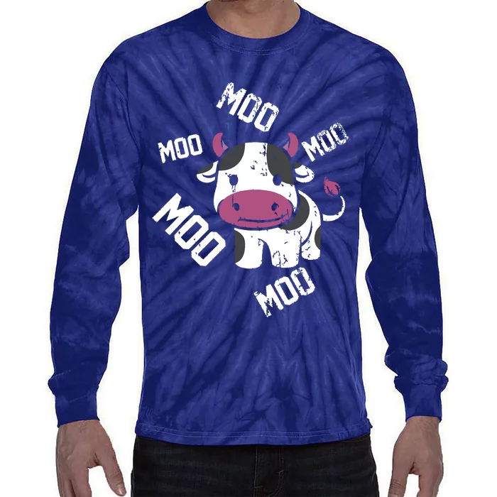 Moo Cow Tie-Dye Long Sleeve Shirt