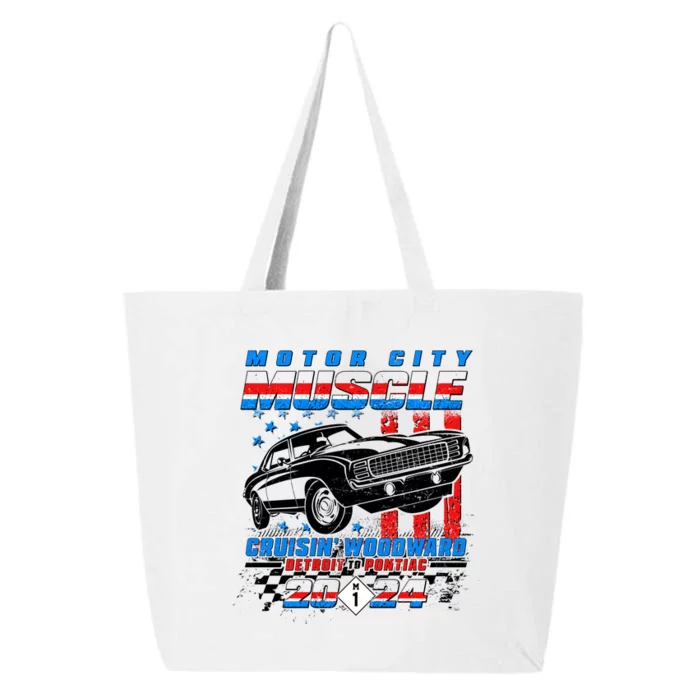 Motor City Muscle Cruisin Woodward Detroit To Pontiac 2024 25L Jumbo Tote