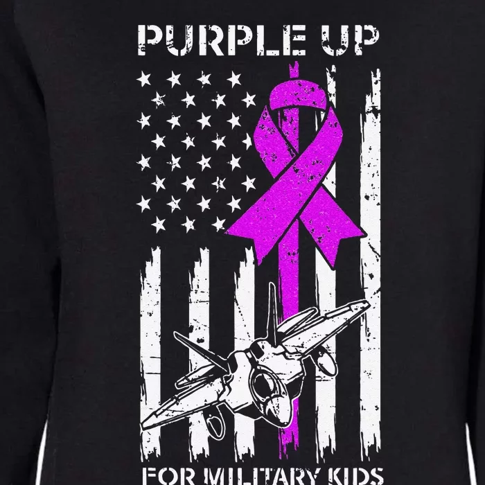 Military Child Month Air Force Purple Womens California Wash Sweatshirt