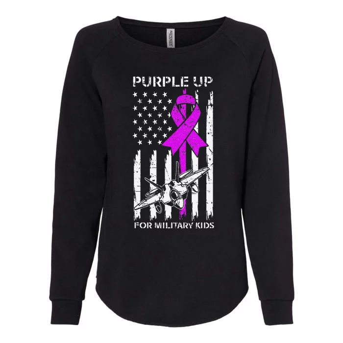 Military Child Month Air Force Purple Womens California Wash Sweatshirt