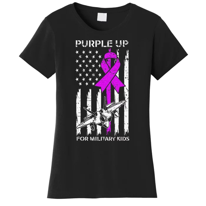 Military Child Month Air Force Purple Women's T-Shirt