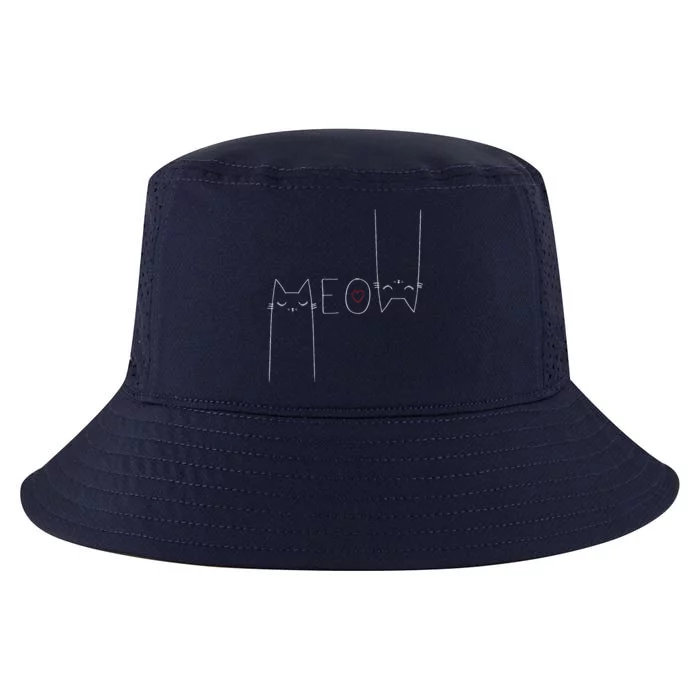 Meow Cat Meow Kitten Funny Cats Kitty Mom And Cat Dad Cool Comfort Performance Bucket Hat