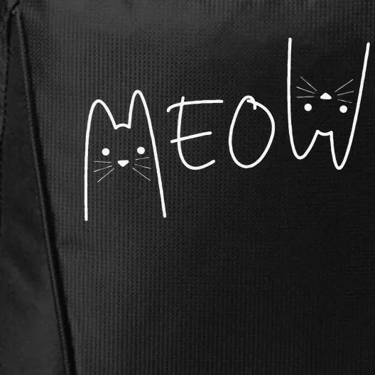 Meow Cat Meow Kitty Funny Cats Mom And Cat Dad Cute City Backpack