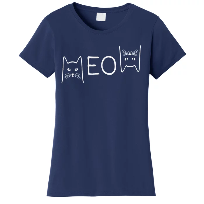 Meow Cat Meow Kitty Funny Cats Mom And Cat Dad Gift Women's T-Shirt