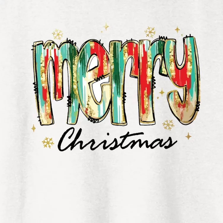 Merry Christmas Women's Crop Top Tee