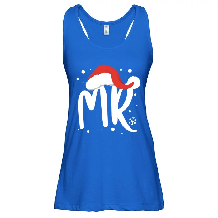 Matching Couples Mr Mrs Wedding Christmas Ugly Santa Hat Gift Ladies Essential Flowy Tank