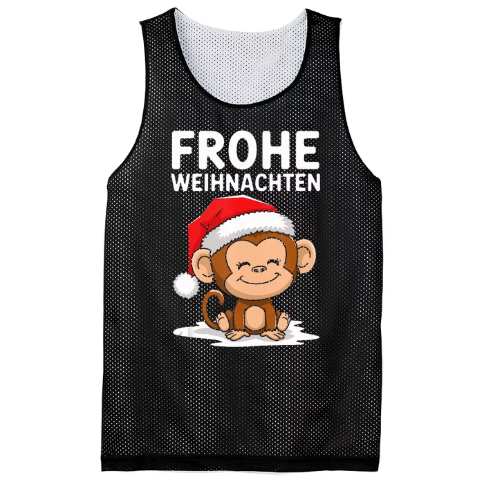 Merry Christmas Monkey Frohe Weihnachten Tank Top Mesh Reversible Basketball Jersey Tank