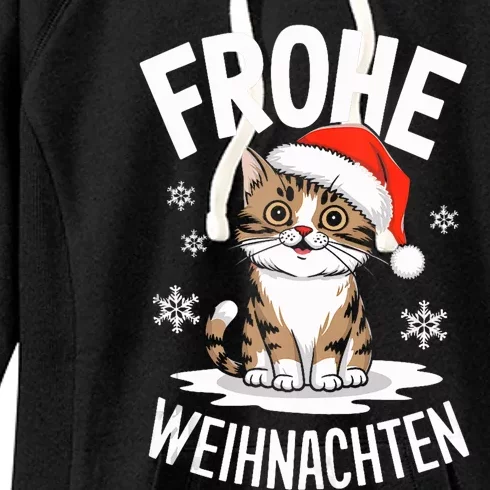 Merry Christmas Munchkin Cat Frohe Weihnachten Tank Top Women's Fleece Hoodie