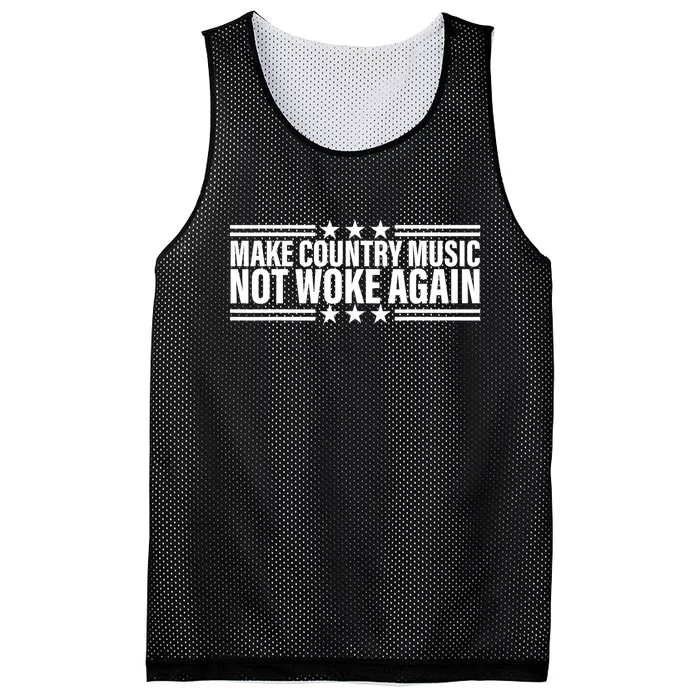 Make Country Music Not Woke Again Men Women Mesh Reversible Basketball Jersey Tank